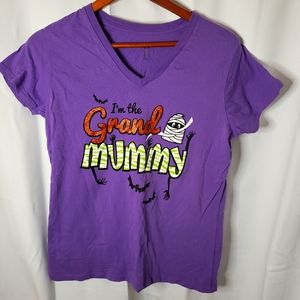 'I'M  THE GRAND MUMMY' Halloween Womens Shirt size L (12-14)